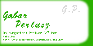 gabor perlusz business card